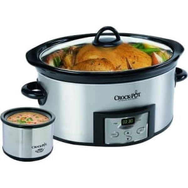  Crock-Pot SCCPVI600-S 6-Quart Countdown Programmable Oval Slow  Cooker with Stove-Top Browning, Stainless Finish: Home & Kitchen
