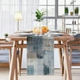 thumbnail image 5 of Farmhouse Table Runner, Vintage Blue and Grey Abstract Art Painting for Kitchen Coffee Table Family Dinners Holiday Parties Wedding Events Decor(13x72 inch), 5 of 6