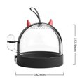 thumbnail image 3 of CBFFDC Hamster Cage Small Devil Shape Transparent Rotatable Door Hamster Carry Cage Chinchilla Guinea Pig Small House, 3 of 5