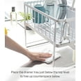 thumbnail image 4 of Yamazaki Home Two-Tier Dish Rack, White, Steel, Supports 28.6 pounds, Adjustable, Draining Spout, Drain Stopper, Utensil Holder, Water Resistant, No Assembly, 4 of 8