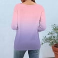 thumbnail image 6 of Staron Women Vintage Printed Sweaters Round Neck Long Sleeve Casual Soft Lightweight Fall Pullover Tops Pink XL, 6 of 7