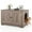 Grey, variant on Costway Cat Litter Box Enclosure Furniture with Double Doors Divider Side Entry for Cats Gray
