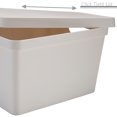 Simplify Large Vinto Plastic Storage Box with Lid in Ivory