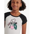 thumbnail image 3 of Justice Girls Short Sleeve Raglan Tee, Sizes XS - XLP, 3 of 7