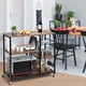 thumbnail image 2 of Costway Carrito de cocina con ruedas universales, carrito de cocina para microondas con estructura de metal repisas cesta y ganchos, fácil de montar, 2 of 6