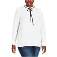 thumbnail image 1 of City Chic Blouse à Col à Volants pour Femmes, Blanc, Grande Taille, M/18W, 1 of 1