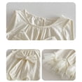 thumbnail image 6 of CAIVO Baby Girls Summer Dresses Round Neck Sleeveless Bow Detail A-Line Pure Color Knee Length Lightweight Toddler Birthday Party Dress, 6 of 8