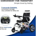 thumbnail image 3 of Electric Wheelchair with 300lbs Weight Capacity, Folding Wheelchair, Anti Roll Over Electric Wheelchairs for Seniors, All Terrain Wheelchair (Silver), 3 of 6