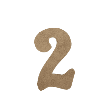 Wooden Number Unfinished, Beltorian Font, Craft Cutout