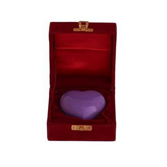 SHREYAS Heart Shaped LIGHT PURPLE PLAIN Cremation URNs for Human & Pet Ashes Keepsake Vase Highly Durable