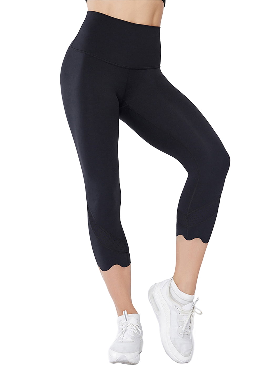 Women High Waist Tummy Control Shapewear Power Flex Capri Sport Pants -  Walmart.com
