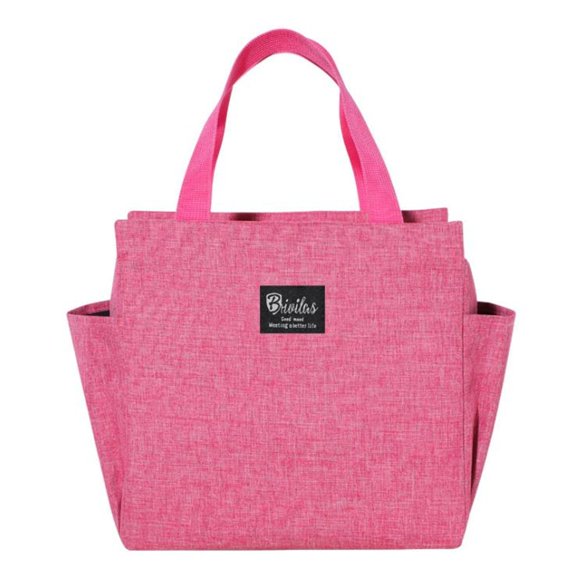 Insulated Shoulder Lunch Bag with Ice Pack, Large-Capacity Thermal Tote for Work, , Gym & Outdoor Picnic – Leakproof EVA Lining Hot Pink