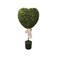 thumbnail image 2 of 32 Inch Boxwood Heart Topiary with White Bow, Valentine’s Day Indoor Decorative Plant Accent for Entryway, Living Room, Tabletop, and Holiday Display, by IhhxPro, 2 of 8