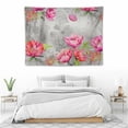thumbnail image 3 of ONETECH  Rose Floral Tapestry, Textile Flower Rose Geometrical Grey Ground Seamless Pattern Wall Hanging Large Tapestry Psychedelic Tapestry Decorations Bedroom Living Room Dorm, 3 of 7