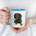 thumbnail image 3 of CafePress - Long Hair Brindle Dachshund Puppy - 11 oz Ceramic Mug - Novelty Coffee Tea Cup, 3 of 3