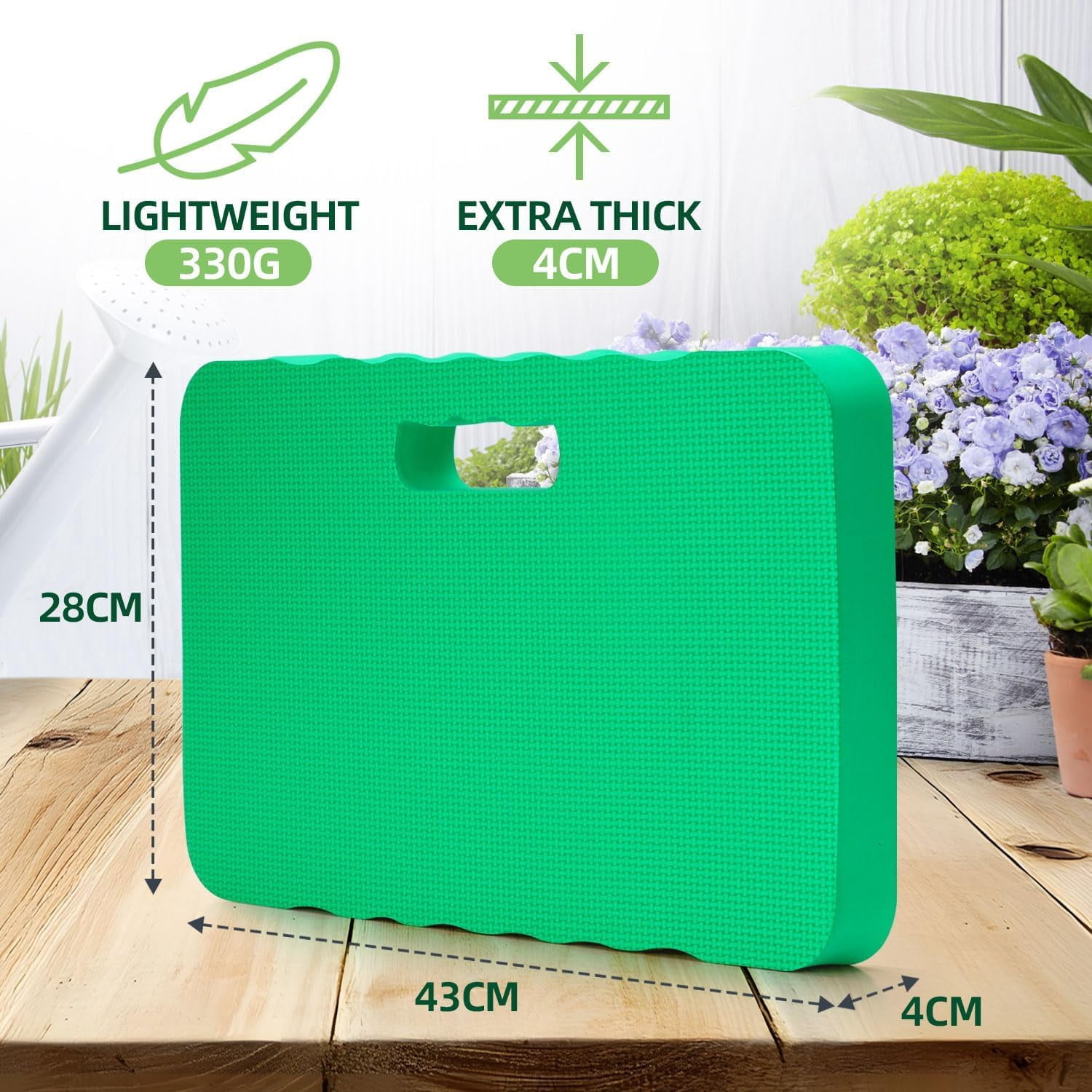 Premium Thick Kneeling Pad, 2-Pack Large Comfortable Gardening Knee Mat with 2 Different Surfaces, Extra Thick Knee Cushion Kneeler for Gardening, Work, Baby Bath, Exercise Perfect Gifts