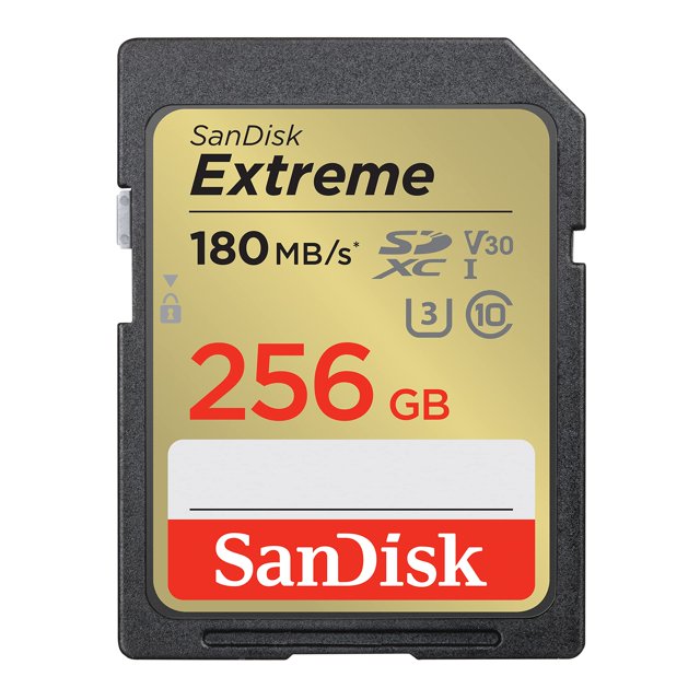 Tarjeta de memoria SanDisk Extreme SDXC 256GB UHS-I C10, U3, V30 4K