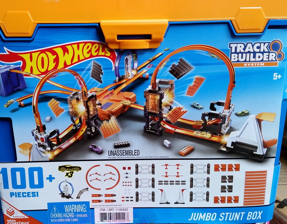 hot wheels track builder jumbo stunt box