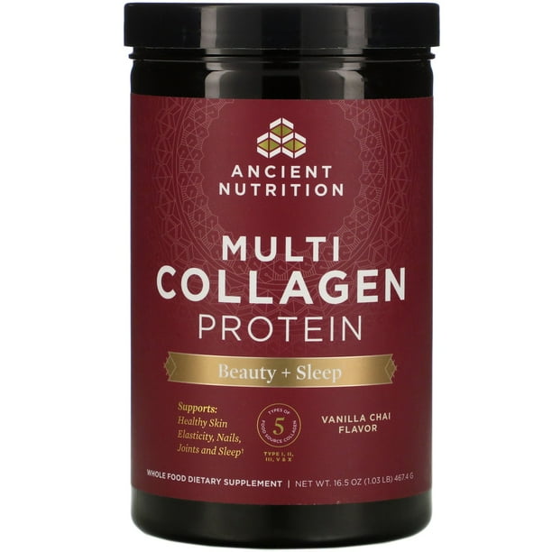 Dr. Axe / Ancient Nutrition Multi Collagen Protein, Beauty + Sleep