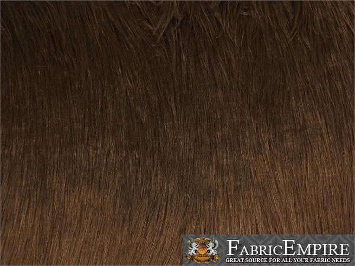 Faux Fur Fabric Long Pile Gorilla BROWN / 60" Wide / Sold by the yard