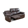 thumbnail image 6 of Gewnee Brown 3-Seater Reclining Sofa - Air Leather Upholstery with High-Elastic Sponge for Living Room & Office, 6 of 18