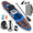 Dark Wood Grain (with kayak seats), variant on Compass 11'6" Inflatable Stand Up Paddle Board for All Skill Levels