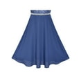 thumbnail image 5 of Girls Dress Classic Blue Chiffon Bridesmaid Maxi Ball Gown 7 Years, 5 of 6