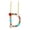 D, variant on Necklace Women Large Initial Colorful Rhinestones Gold Plated Necklace 26 Letter Pendant Necklace for Woman Necklace Simple Small Cute Aesthetic Non Tarnish Waterproof Necklaces Easter Jewelry Gifts