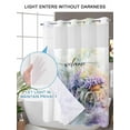 thumbnail image 4 of No Hook Cloth Fabric Shower Curtain with Snap in Liner, Purple Spring Lavender Waterproof Shower Curtains Set with See Through Top Window, Flowers Bicycle Pastoral Farm Bath Curtains Shower 72"x96", 4 of 6