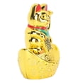 thumbnail image 4 of Agitando Lucky Fortune Cat, Lucky Cat 4 Con Pilas En Caras Sonrientes Doradas Para El Hogar, 4 of 7