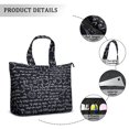 thumbnail image 3 of Educational Wall Science Lover Inspired Travel Tote Bag Lightweight Weekender Bag with Chemistry, Physics, Technology Graphics for Business Weekend Use, 3 of 5