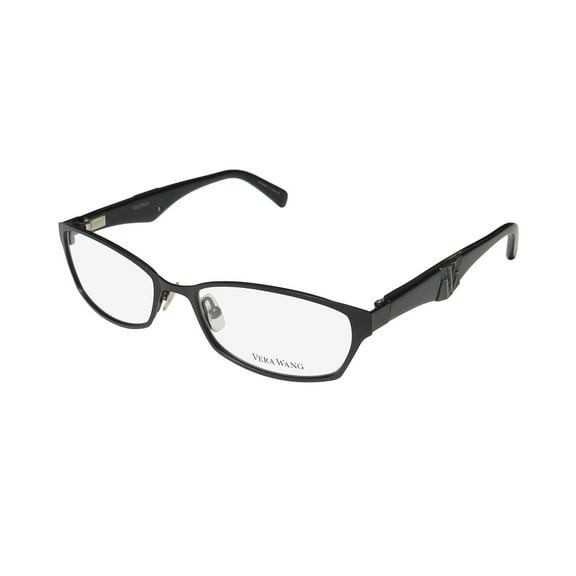 NEW VERA WANG V092 WOMENS/LADIES CAT EYE FULL-RIM BLACK FRAME DEMO LENSES 50-16-133 FLEXIBLE HINGES EYEGLASSES/SPECTACLES
