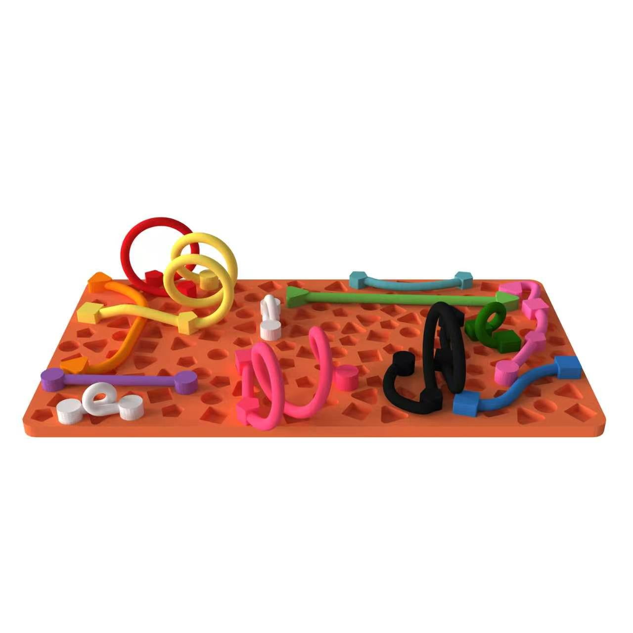 Sensory Activity Board Fidget Toy Quiet Stress Relief Fidget for Kids Adults Screen-Free Travel Activity for Car and Airplane