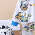 thumbnail image 7 of NOLDARES Toddler Baby Boy Clothes Print Long Sleeve Sweatshirt Tops Pants Set 2pcs Fall Winter Outfits Casual Clothing(White,3-4 Y), 7 of 7