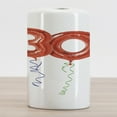 thumbnail image 2 of 30th Birthday Ceramic Toothbrush Holder, Red Colored Number Balloons with Swirl Ribbons Party Concept, Decorative Versatile Countertop for Bathroom, 4.5" X 2.7", Red Blue Green, 2 of 4