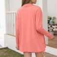 thumbnail image 5 of Coats for Women Long Sleeve Lightweight Open Front Knit Cardigan Pockets Casual Jacket,Womens Coats Plus Size Watermelon Red XL, 5 of 5