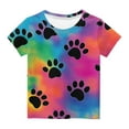 thumbnail image 6 of Frwgonr Girls Athletic Shirts Soft Tie-Dye Tees Kids Tshirts Clothes Summer Tops T-Shirt Hot Pink, Size 3-14 Years, 6 of 6
