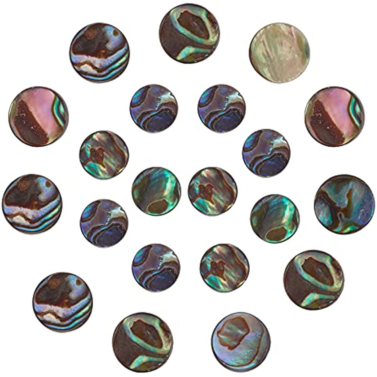 BENECREAT 14Pcs Abalone Shell Cross Pendants, 21.5x12.5x1.5mm Natural Shell Cross Connector Charms For DIY Craft Anklet Necklace Bracelet Findings Making, Hole: 1.6mm