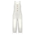 thumbnail image 6 of Zormilly Denim Overalls for Women Button Front Wide Leg Jeans Jumpsuits with Pockets Fashion Baggy Jeans Bib Overalls, S-3XL, 6 of 6