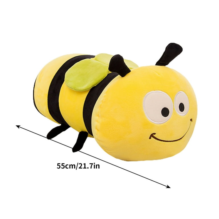 21.65in Bee Stuffed Animal Soft Yellow Bumble Bee Hug Pillow Plush Doll Gift for Kids