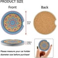 thumbnail image 3 of GZHJMY Vintage Mandala Elements Car Coaster for Cup Holders, 2 Pack Absorbent Ceramic Car Universal Vehicle Non-Slip Car Cup Holder Coaster Cup Coasters, 3 of 6