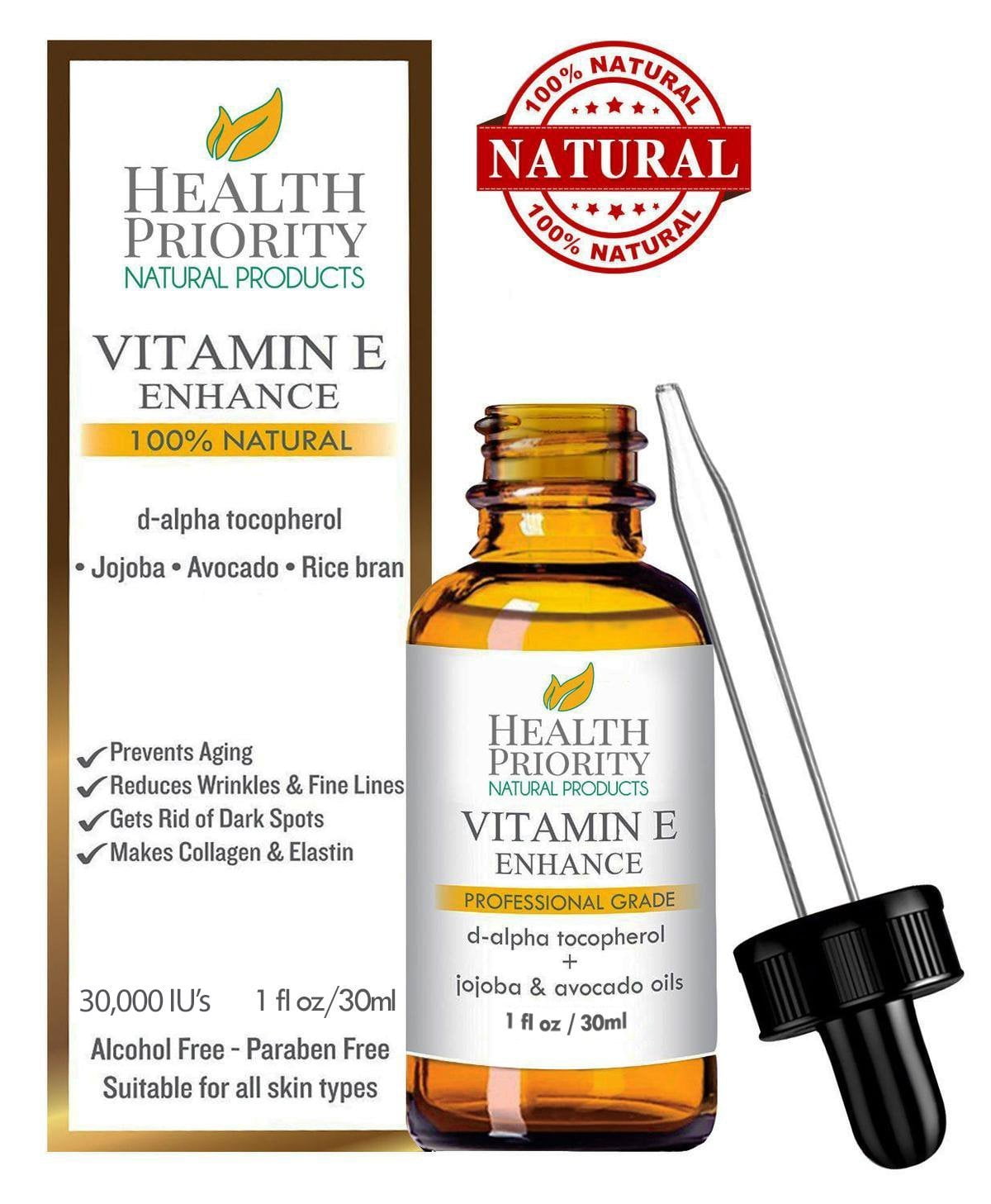 100 Natural Organic Vitamin E Oil For Your Face Skin