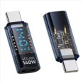 thumbnail image 2 of 2X Adaptador USB C, Pantalla LED de Potencia, 140 W, 40 Gbps, 8 K, Extensión USB C, Conector Tipo C PD3.1, Medidor de Potencia Tipo C, Azul, 2 of 3