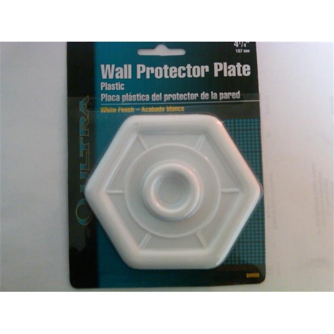 Ultra Hardware 69909 4 1/4" White Wall Protector Plate