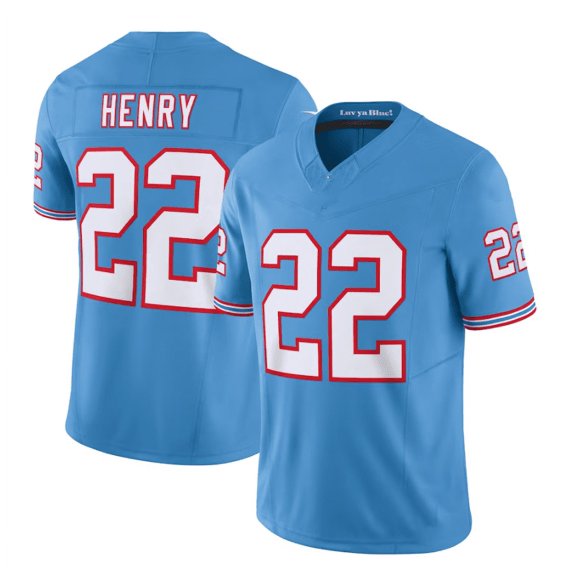 Chandail de Football pour Hommes Tennessee Titans HENRY 22# BYARD 31# BURKS 16# Chandail de Sport pour Adulte