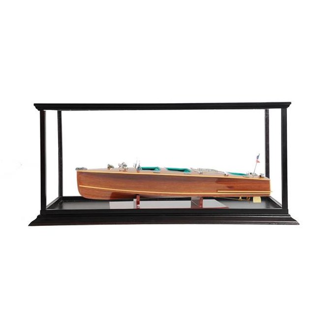 Old Modern Handicrafts B040A Chris Craft Triple Cockpit with Display Case - Natural Wood