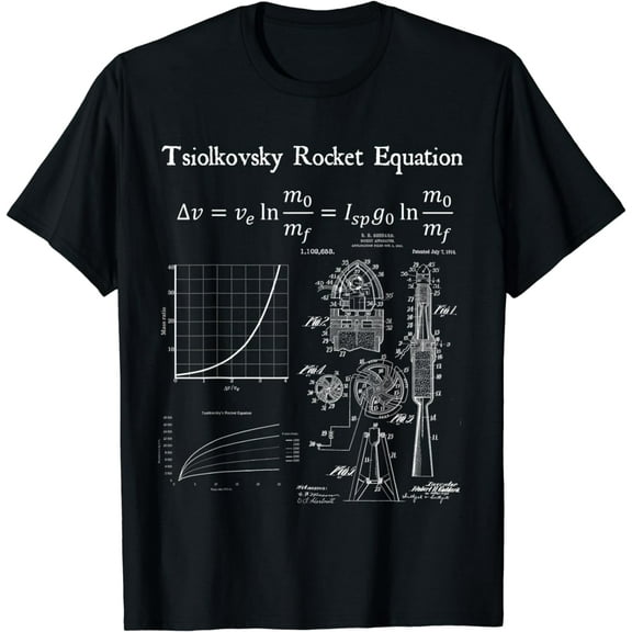 Nerdy Rocket Equation Physics Science Math Teacher Geek T-Shirt