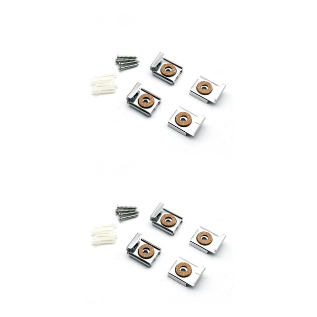 Riwesomey 1 Juego de Clips para espejo, Clip montado en Metal de estilo Simple, práctico accesorio de cristal, suministro para el hogar, colgador de Cilindro de acero inoxidable 2piezas Riwesomey CBP379922