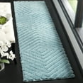 thumbnail image 3 of SAFAVIEH Olympia Isaiah Geometric Polyester Shag Area Rug, Blue, 4' x 6', 3 of 8