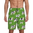 thumbnail image 2 of Picia Cows With Calfs Green Pajama Shorts for Men, Men's Pajama Bottoms, Sleepwear,Short Pajama Pants-4X-Large, 2 of 9